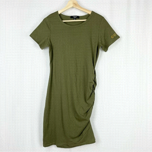 GUESS Asymmetrical T-shirt Dress with Elastic Ruching